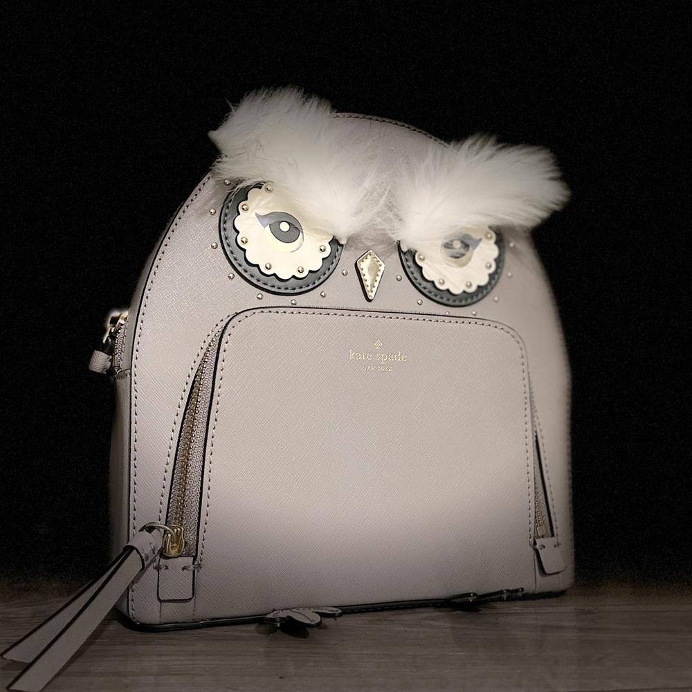 NWOTs; Kate Spade, Grey owl backpack in perfect con…